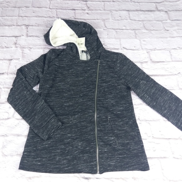 Lucky Brand full zip hooded sweater medium NEW - Picture 1 of 8